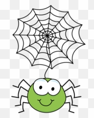 Cute Spider Web Clipart - Spider Web Printable Free Emoji,Spider Emoticon
