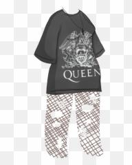 Gachaclothes Bandtee Queen Sticker - Oversized Gacha Outfits Emoji,Queen Emoji Shirt