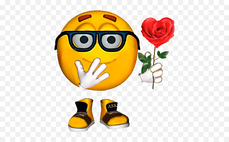 Emoticon - Picmix Rose Smiley Gif Emoji,>:3 Emoticon