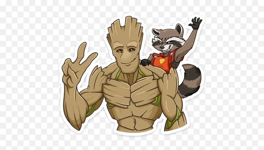 Rocket U0026 Grootu201d Stickers Set For Telegram Emoji,Groot Emoji