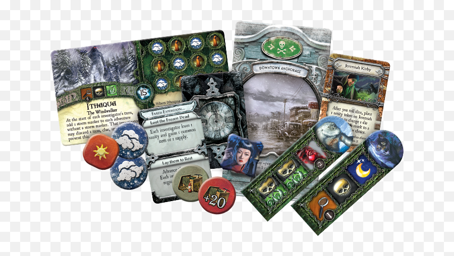 Game Review Elder Sign Gates Of Arkham And Omens Of Ice - Investigators Omens Of Ice Elder Sign Emoji,Badge Emoticons Text