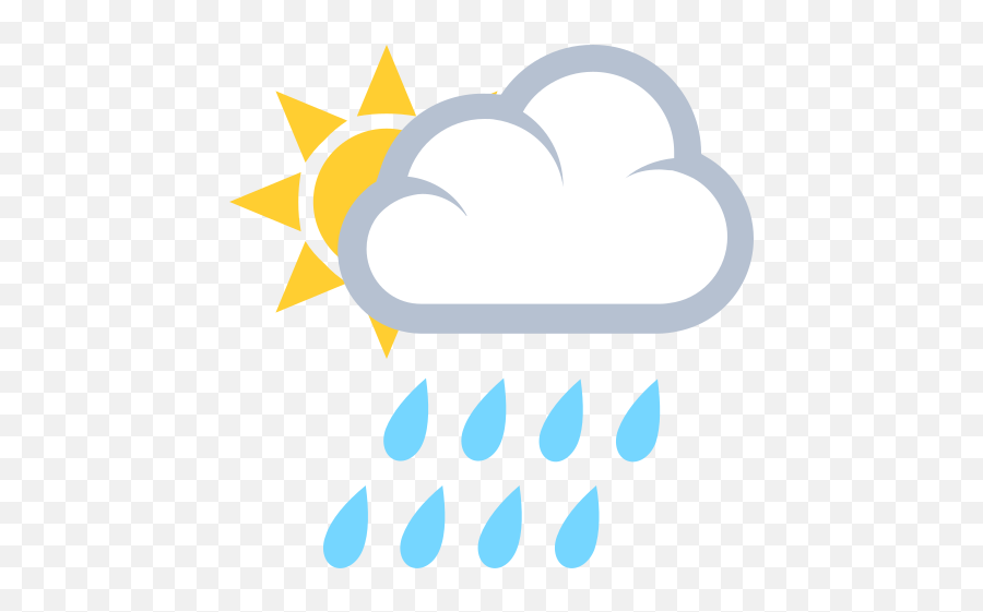 Emoji Style Sun Behind Rain Cloud Emoji High - Cloud Lightning Emoji,Sunday Written With Sun Emoji
