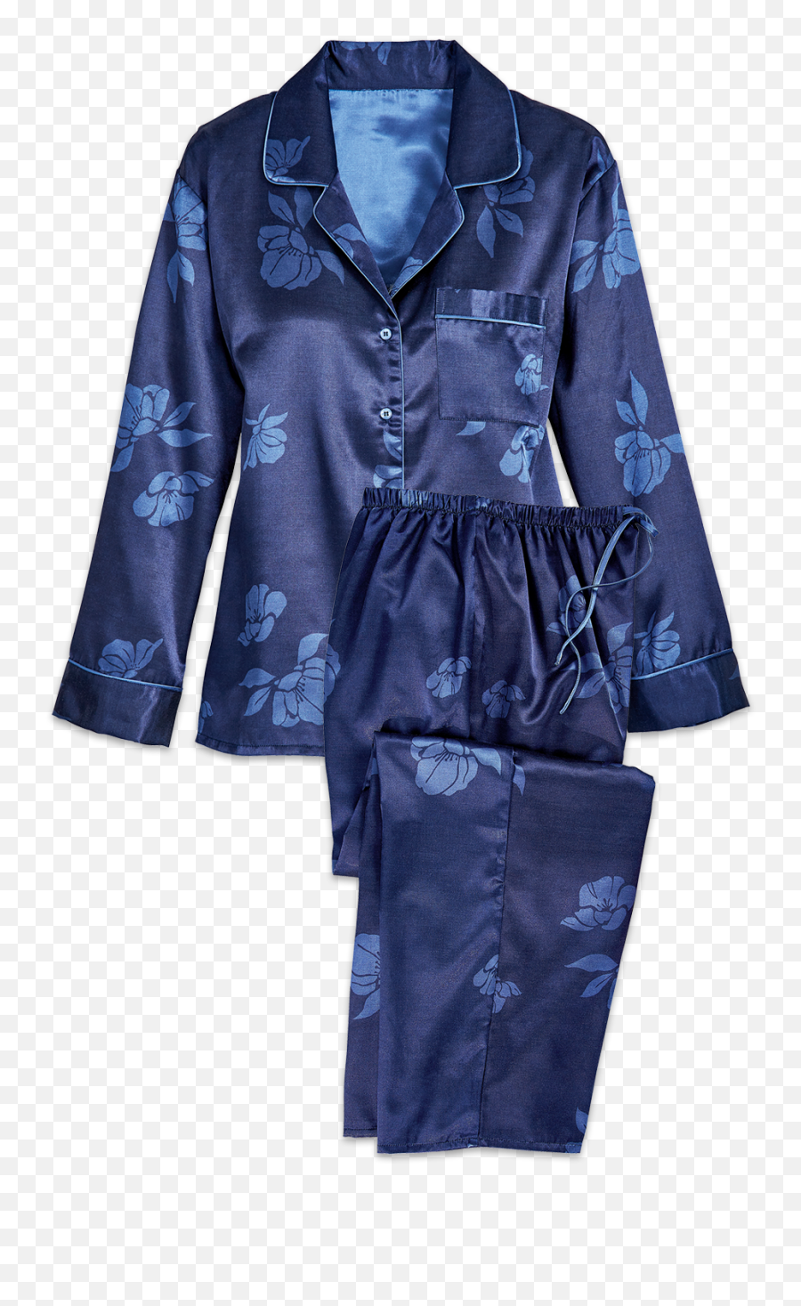 Pin - Long Sleeve Emoji,Navy Blue Emoji Pajama Pants