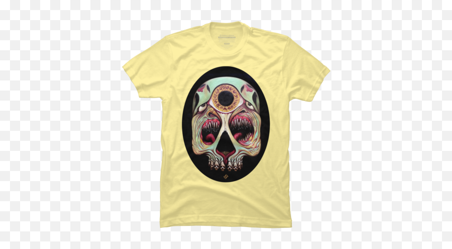 New Yellow Horror T - Shirts Design By Humans Emoji,Emotions Of A Skull