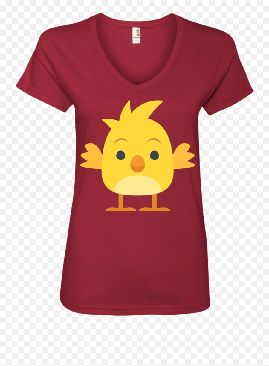 Cute Chick Emoji Ladiesu0027 V - Neck Tshirt U2013 Wind Vandy Mexican American T Shirt,Emoticon For Navy