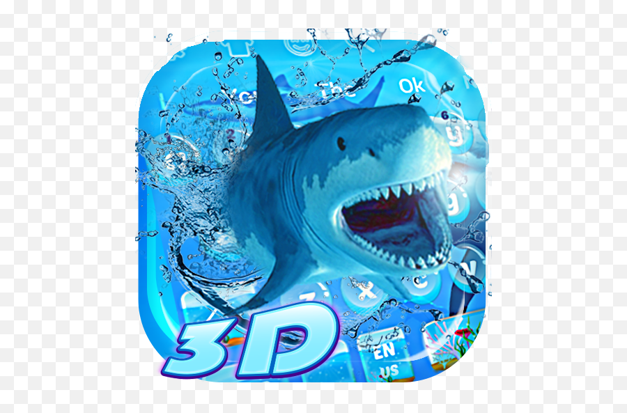 Seaworld Shark 3d Live Keyboard - Google Play Great White Shark Emoji,Shark Emoji Android