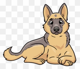 How To Draw A Cute German Shepherd Dog - Easy Cartoon German Shepherd Drawing Emoji,German Sheppherd Emotions Based On Ears