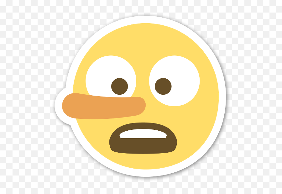 Die Cut Lying Face Sticker U2013 Stickerapp Shop Emoji,Emoticon Die