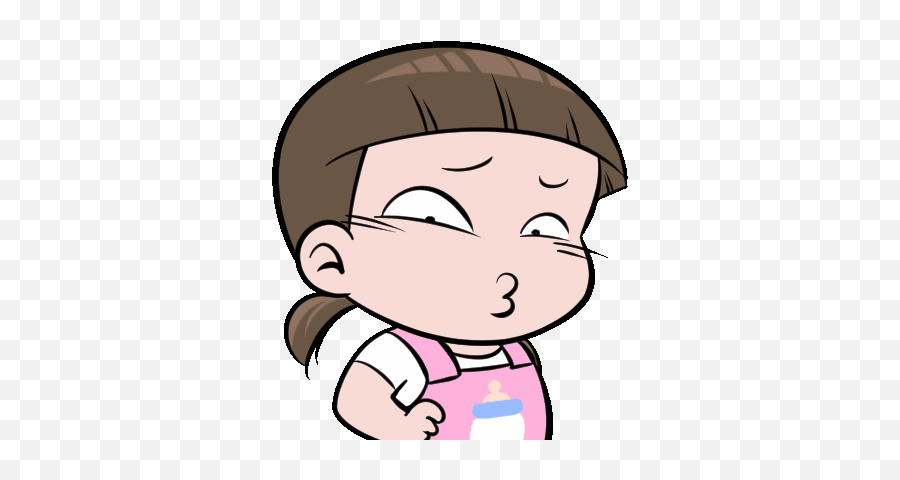 Animation Line Sticker Chibi - Nomyen Animated Sticker Emoji,Dirty Emoji Gif