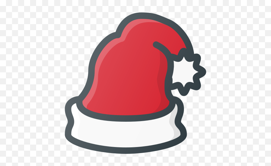 Santa Hat Christmas Free Icon Of Christmas Color Outline Emoji,Spanish Christmas Emoticons