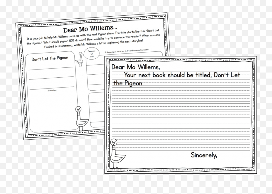 Mo Willems - An Author Study With Pigeon Elephant U0026 Piggie Emoji,Knuffle Bunny Emotions Worksheet