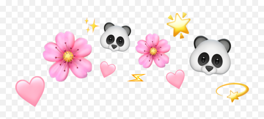 Emojis Flowers Hearts Pandas 297220618227211 By Pastelsunmi Emoji,Panda Emoji