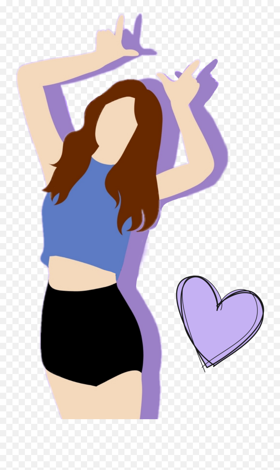 Girl Cool Sticker By - Carluqueen Emoji,Stomach Emoji