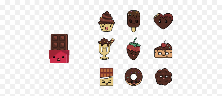 Chocolate Sweet Food Graphic By Fauzia Studio Creative Fabrica Emoji,Facebook Change The Color Of The Birthday Cake Emoji?