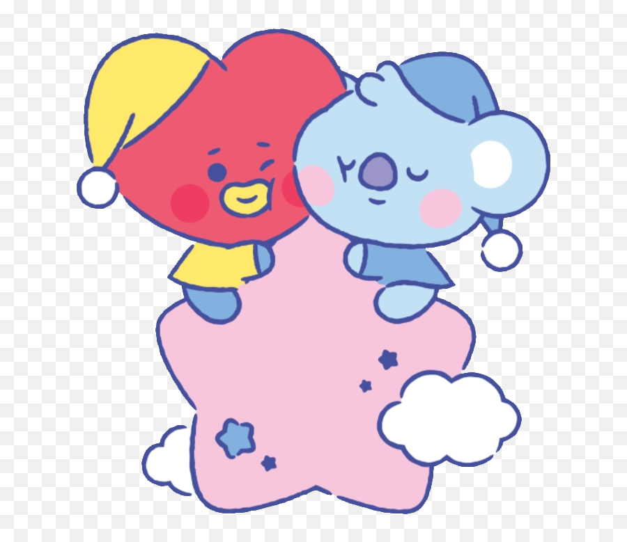 Bt21 Tata Koya Baby Sleepy Sweetdream Sticker By Bt21 Lover Emoji,Sleepy Kawaii Emoji