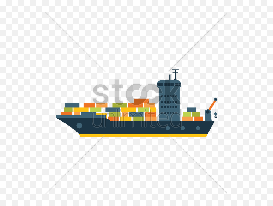Download Cargo Ship Ship Vector Clipart Container Ship Cargo Emoji,Ship Emoticon