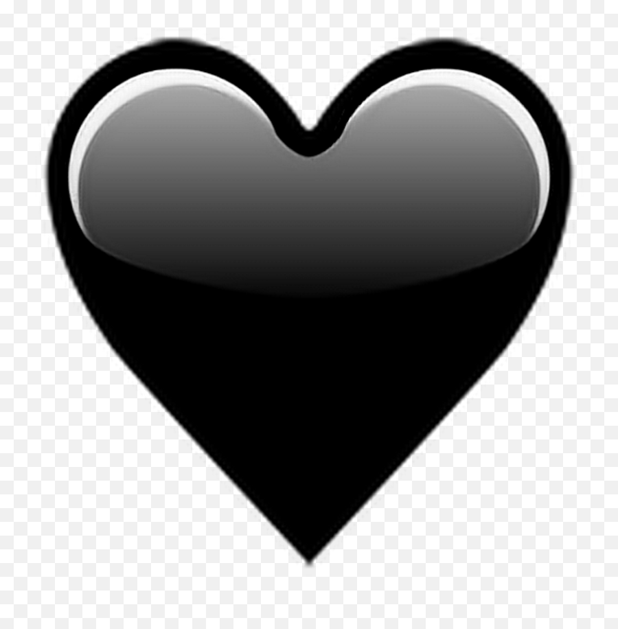 Black Outline Heart Iphone Emoji - Black Heart Emoji Transparent,Black Outline Heart Emoji
