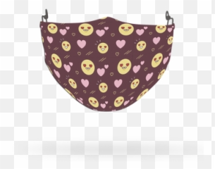 Emoji Pattern Face Covering Print 1 - For Teen,Emoji Coin Purse