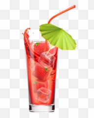 Transparent Background Strawberry Juice - Strawberry Juice Glass Png Emoji,Apple Cocktail Emoji