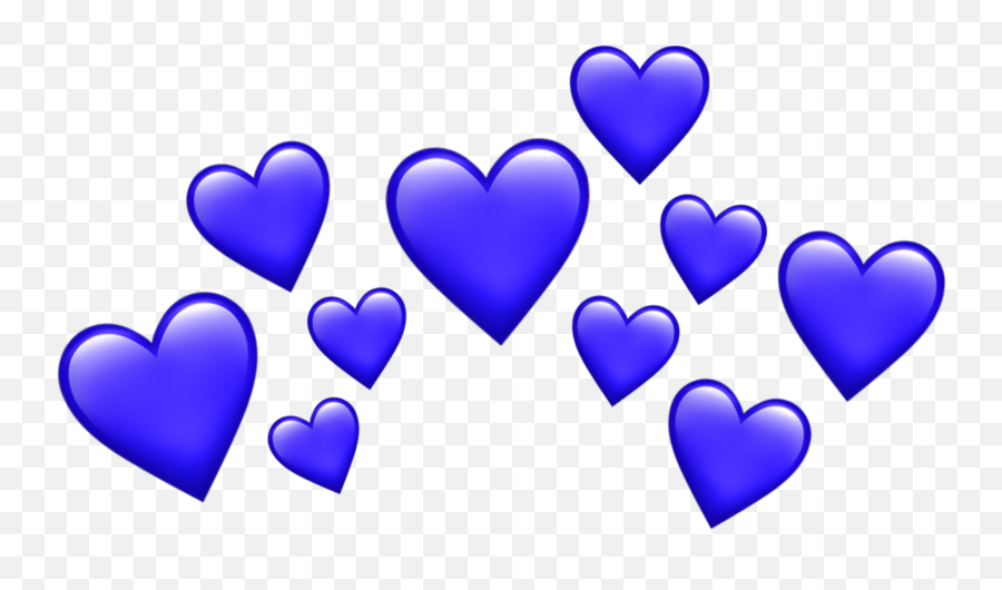 Blue Lila Emoji Heart Hearts Sticker - Girly,Dark Blue Heart Emoji
