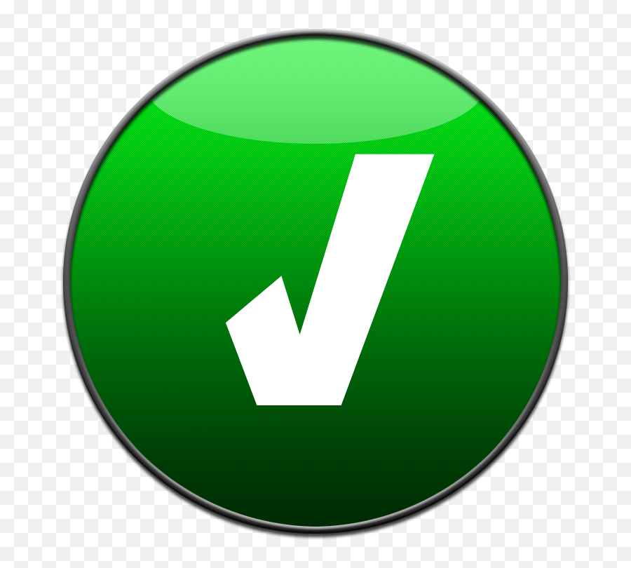 Junho 2013 - Green Check Button Transparent Emoji,Emoticon Desmaiando