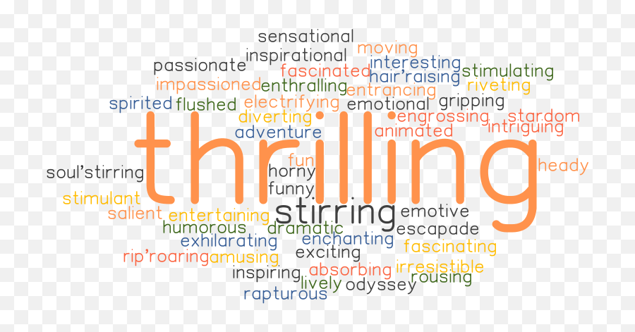 Thrilling Synonyms And Related Words What Is Another Word - Dot Emoji,Excitement Emotion