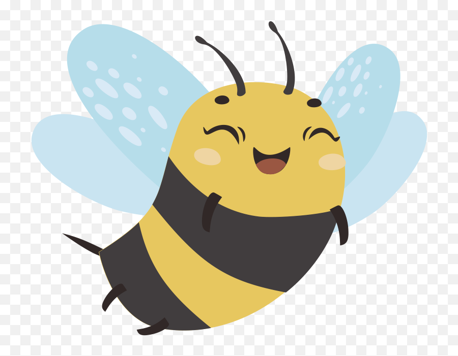 Honey Bee Illustration Wall Art Decal - Abeille Joyeuse Dessin Emoji,Emoji Wall Art