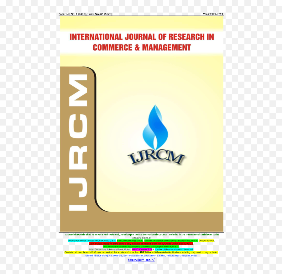 Pdf International Journal Of Research In Commerce - Abroad Mbbs Consultancy In Ambala In Yellow Page Emoji,Emotion Ui 3.0 Ascend P7