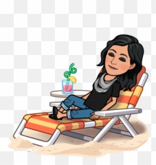 C2 - Sitting On Beach Chair Bitmoji Emoji,List Of Emotions Esl