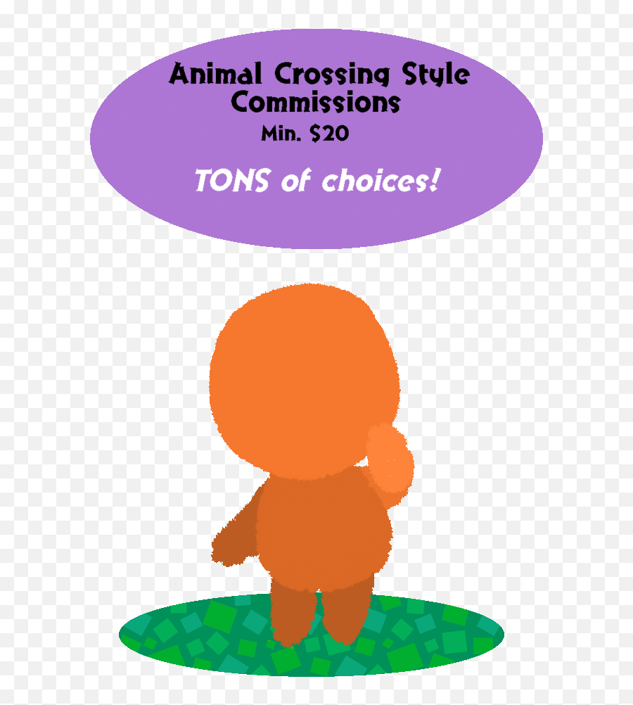 Animal Crossing Style Ych - Character Base Aninal Crossing Emoji,Animal Crossing Flowers Emotion Gif