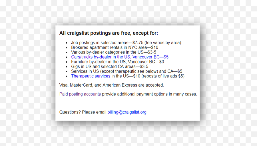 Why Is Craigslist Now Charging To Post - Dot Emoji,How To Add Emojis To Craigslist Posting