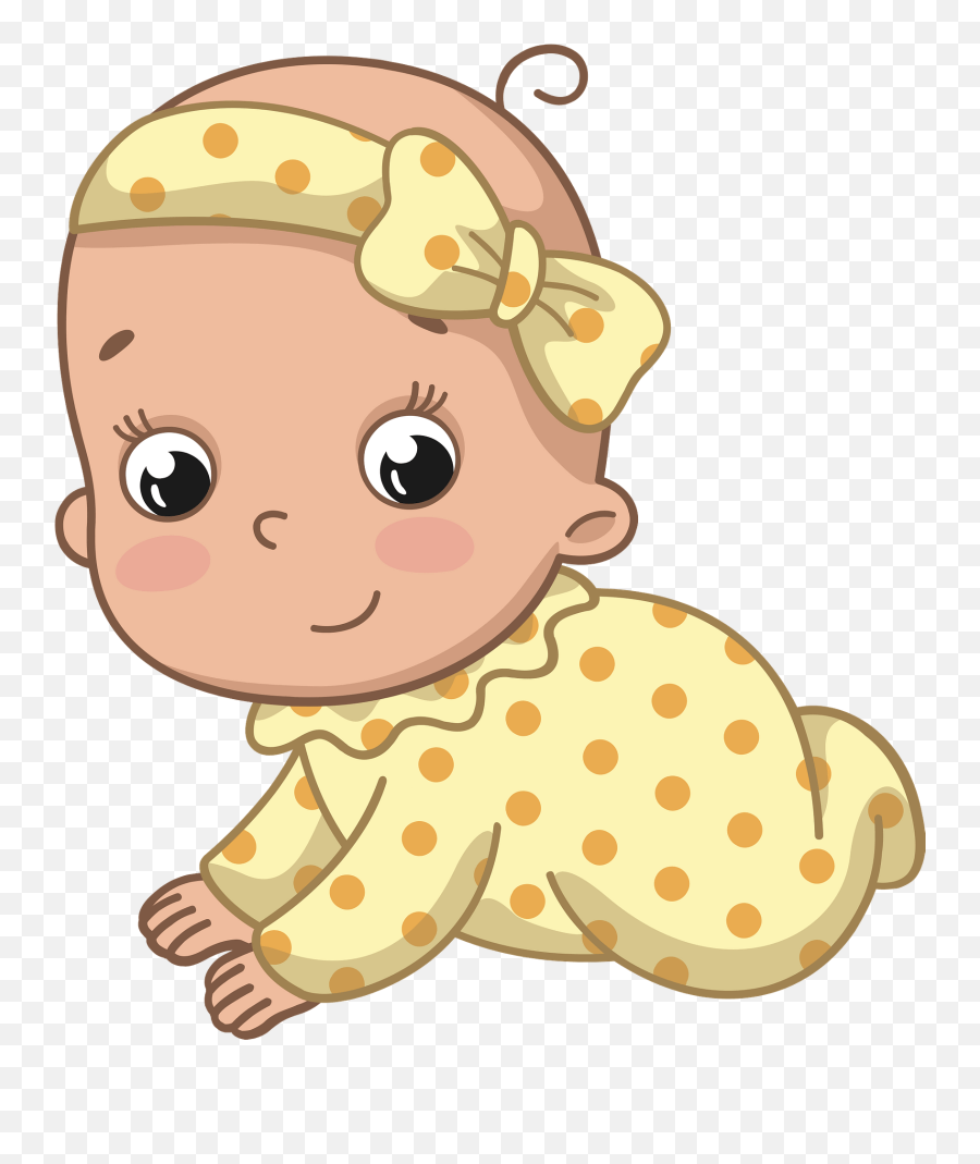 Baby Girl Clipart Free Download Transparent Png Creazilla - Baby Girl Clipart Yellow Emoji,Newborn Emoji