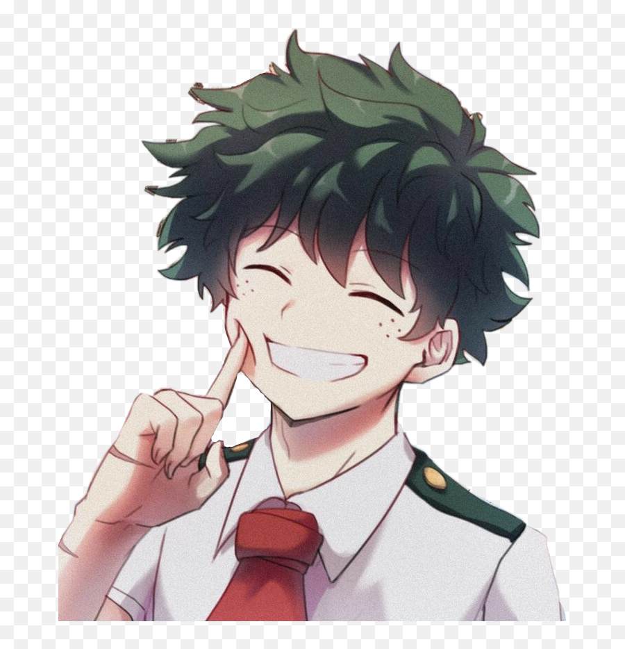 Deku Smile Izukumidoriya Sticker - Izuku Midoriya Uniforme Ua Emoji,My Hero Academia! Smile Emoticon