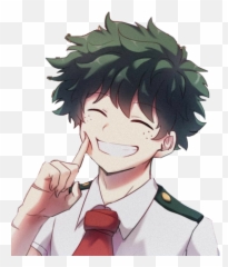 Deku Smile Izukumidoriya Sticker - Izuku Midoriya Uniforme Ua Emoji,My Hero Academia! Smile Emoticon