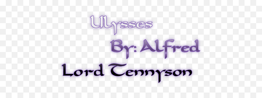 Ulysses Alfred Arts En Language Literature Lord - Dot Emoji,Animal Emotion Poems