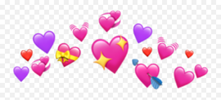 Emoji Wallpaper Iphone - Stiker De Coronas De Corazones,Heart Emoji Art