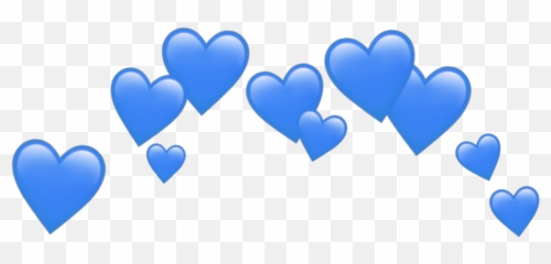 Blue Love Heart Emoji Transparent - Blue Heart Crown Transparent,What Does Blu Emojis Look Like