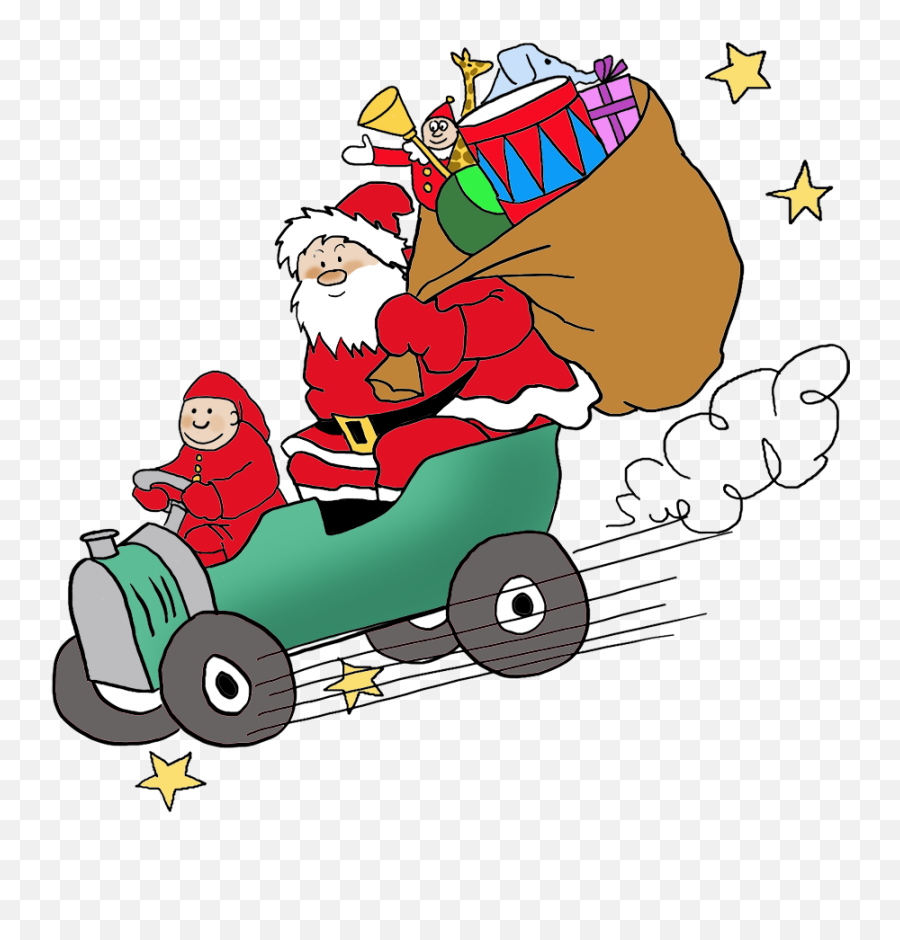 Car - Santa Claus Bring Gift Emoji,Crying Santa Claus Emoticon