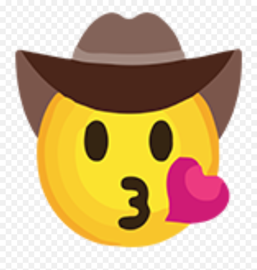 Kiss Cowboy Emoji - Android Emoji Fusion,Sad Cowboy Emoji Transparennt