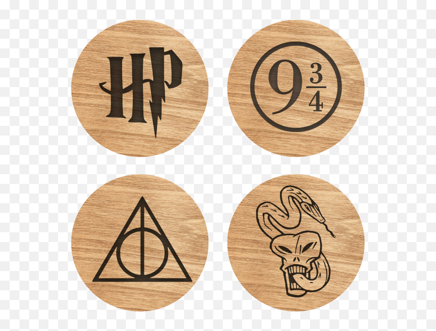 Harry Potter Set Geek Coasters - Tenstickers Harry Potter Hp Emoji,How To Type Harry Potter Emoji