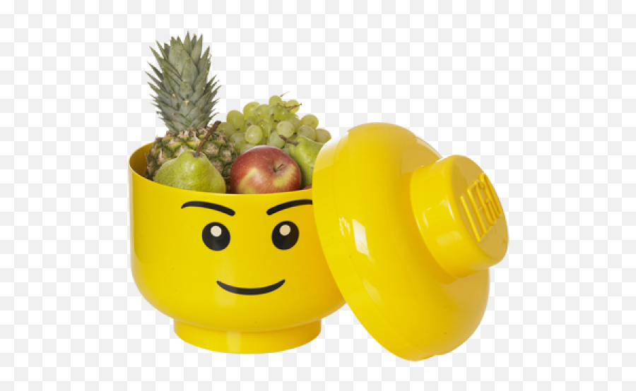 Lego Opbergbox Hoofd - Lego Head Bowl Full Size Png Lego Storage Head Emoji,Grape Emoticon