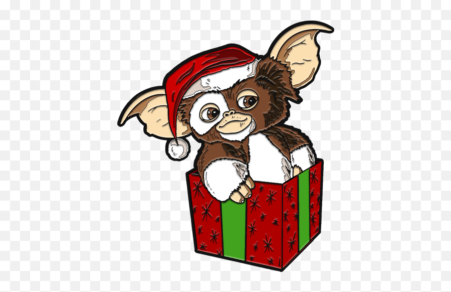 Gremlins Holiday Gizmo Enamel Pin - Gremlins Gizmo Christmas Emoji,Holiday Emoji Christmas Hanukkah