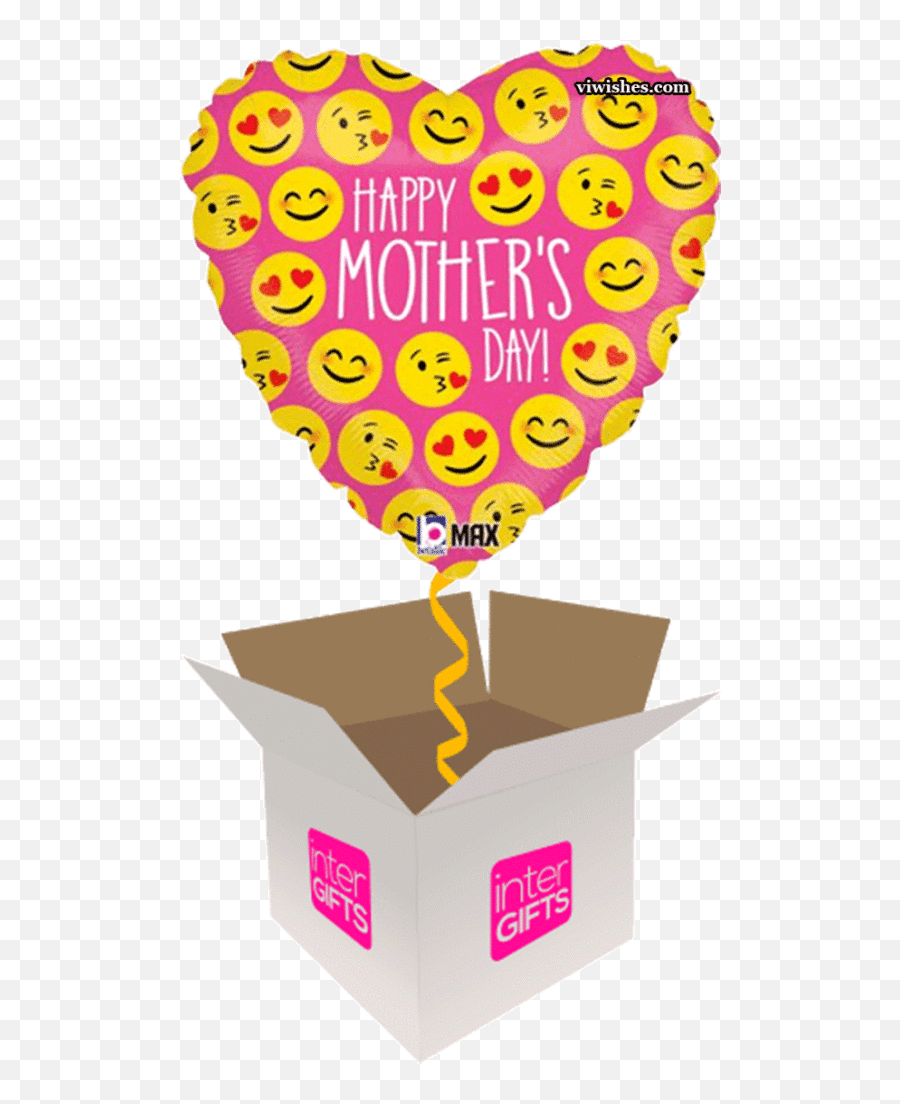 Mothers Day Emoji Art - Happy Birthday 60th Balloons,Mother's Day Emoji