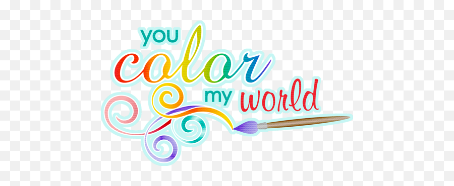 You Color My World Clip Art - Decorative Emoji,How To Make Emoticons Out Of Workds