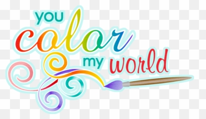 You Color My World Clip Art - Decorative Emoji,How To Make Emoticons Out Of Workds