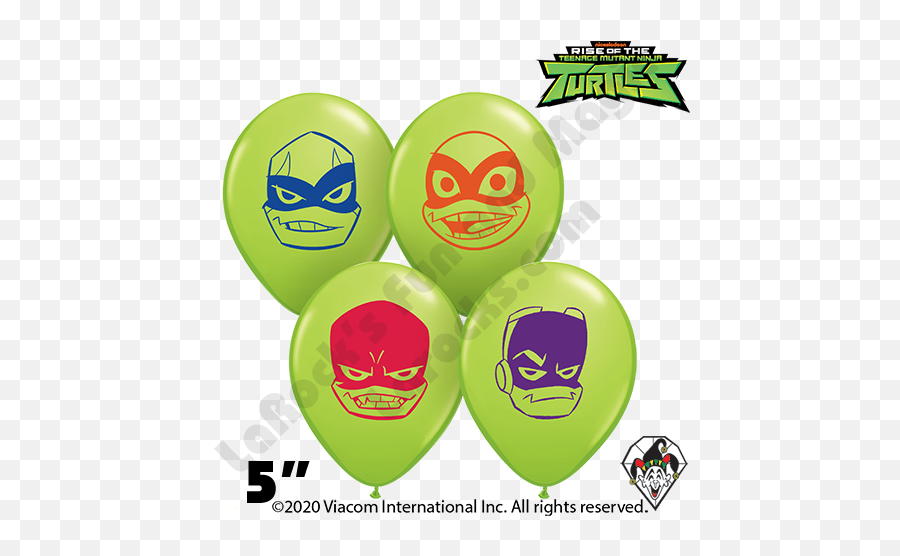 5 Inch Round Assortment Rise Of The Tmnt Face Balloons Qualatex 100ct Emoji,V Shape Emoticon