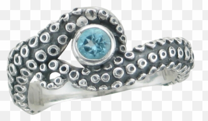 Sterling Silver Oxidized 2 Tentacle Octopus Ring Emoji,Emotions Sterling Silver 7-stone Ring