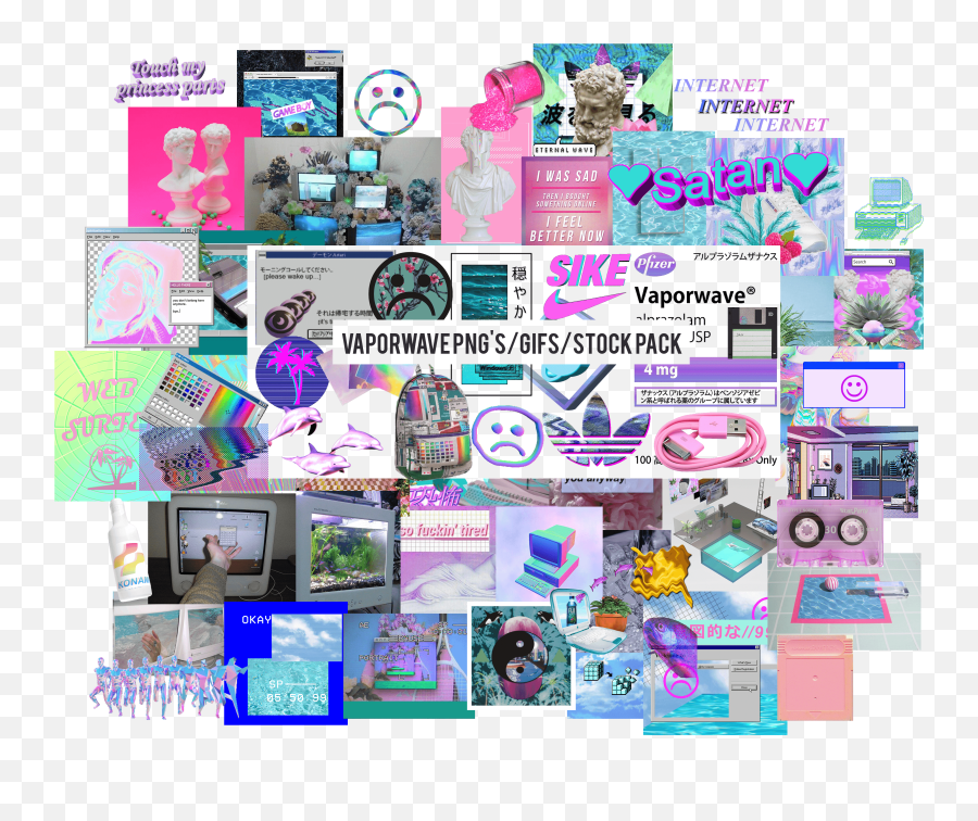 Sad Aesthetic Vaporwave Wallpapers On Wallpaperdog Emoji,2560x1440 Emotions Wallpaper