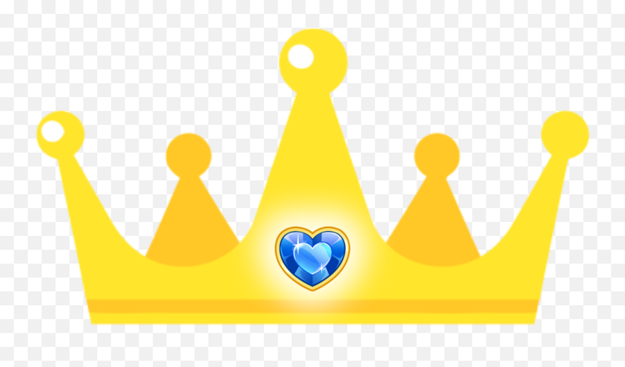 Gold Golden Blue Heart Love Crown Sticker By Cynthompson Emoji,Royal Crown Emoji