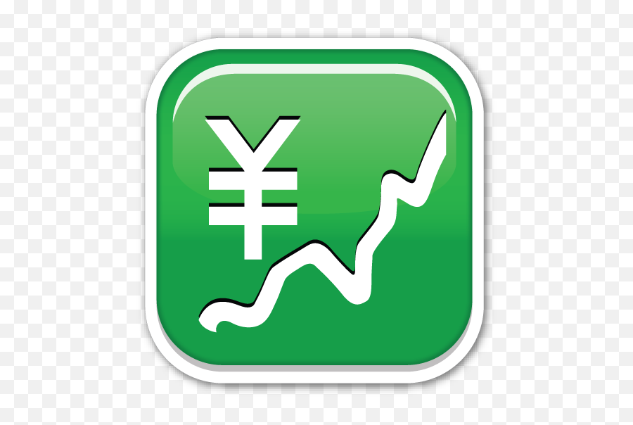 Chart With Upwards Trend And Yen Sign Emoji Stickers - Star Of David With Dot,Emoji Sexting Glossary